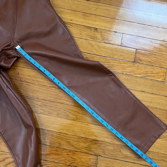 7 for all Mankind Brown Faux Leather Legging Pants Size XS - Picture 12 of 13